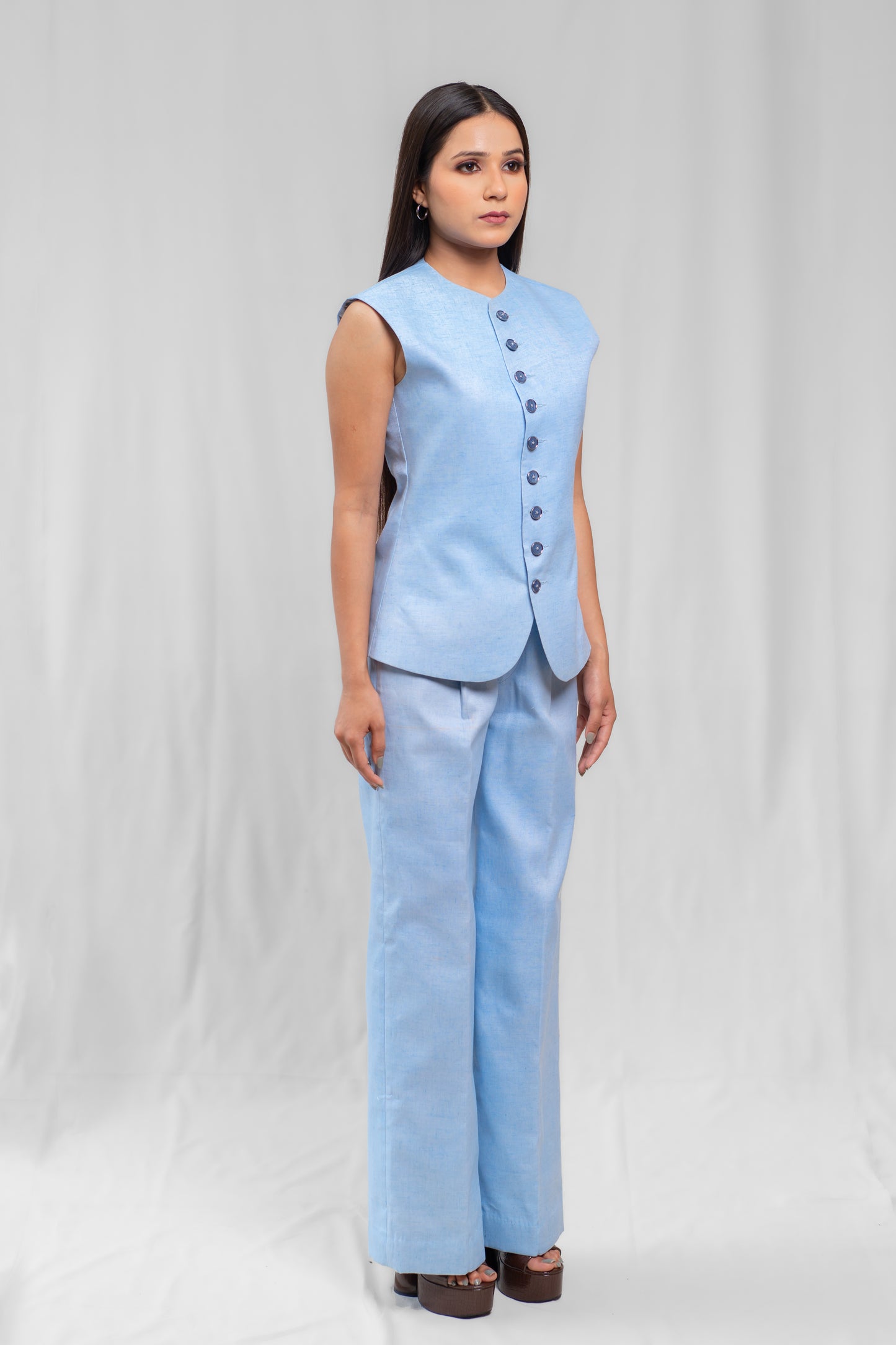 Blue Waistcoat Set