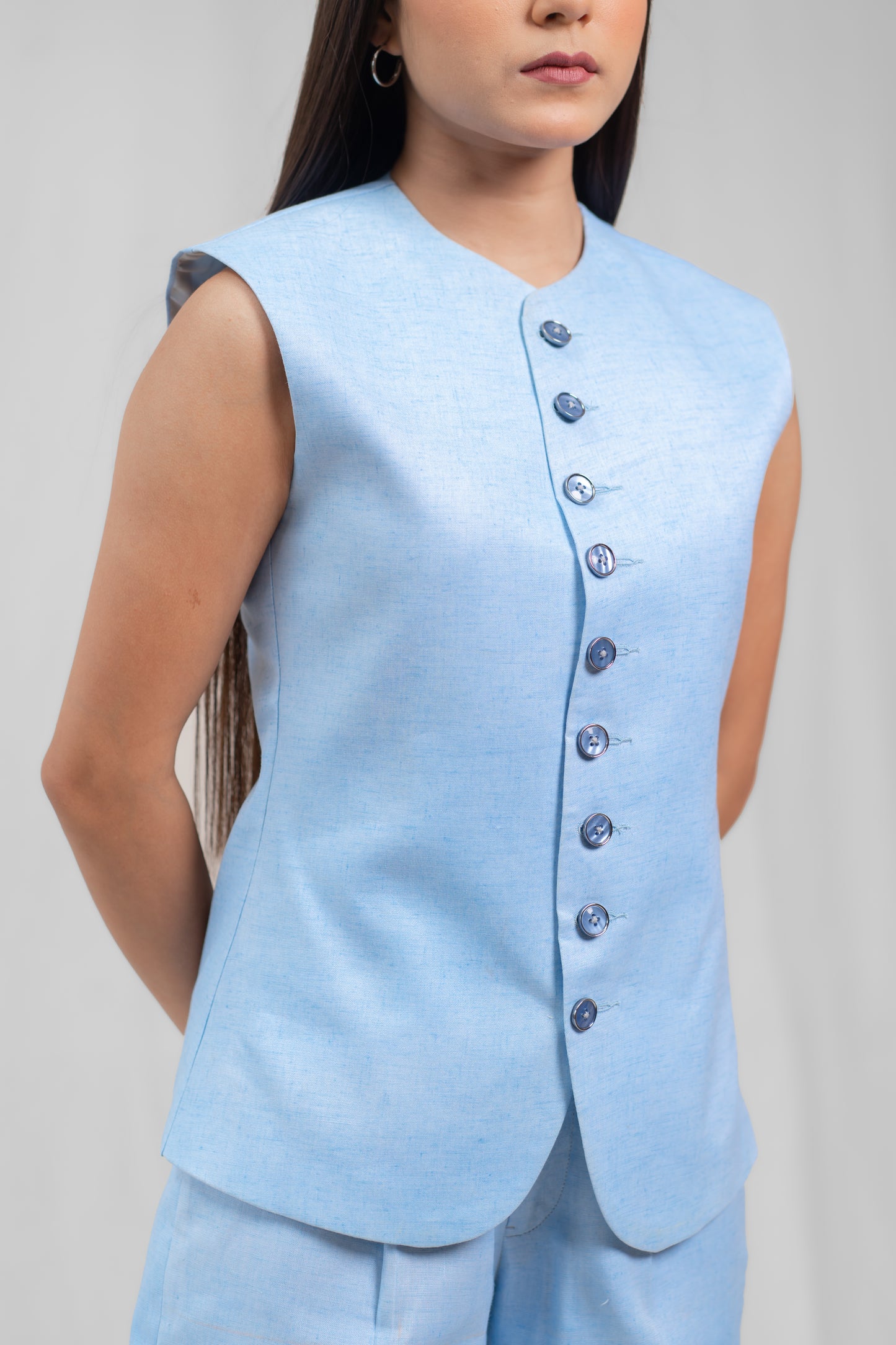 Blue Waistcoat Set