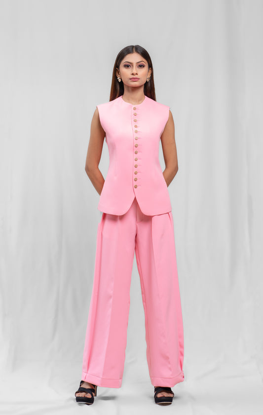 Pink Waistcoat Set