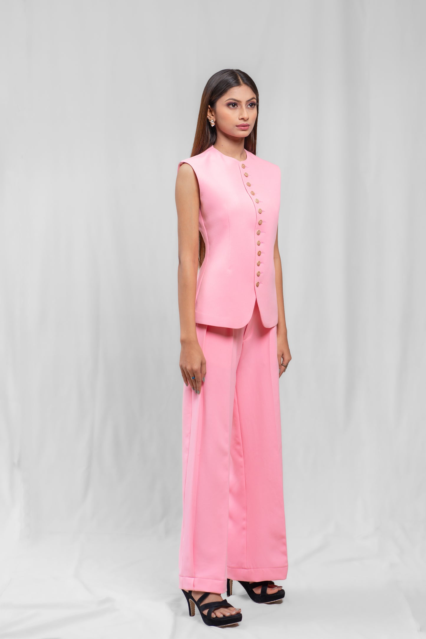 Pink Waistcoat Set