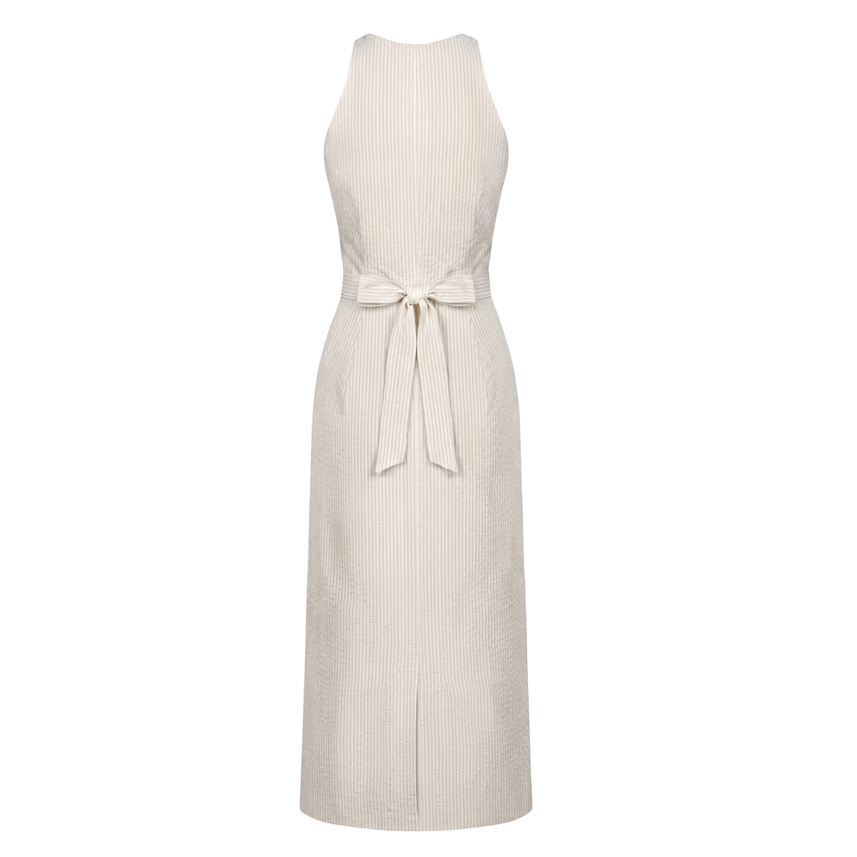 Stripe Halter Midi Dress