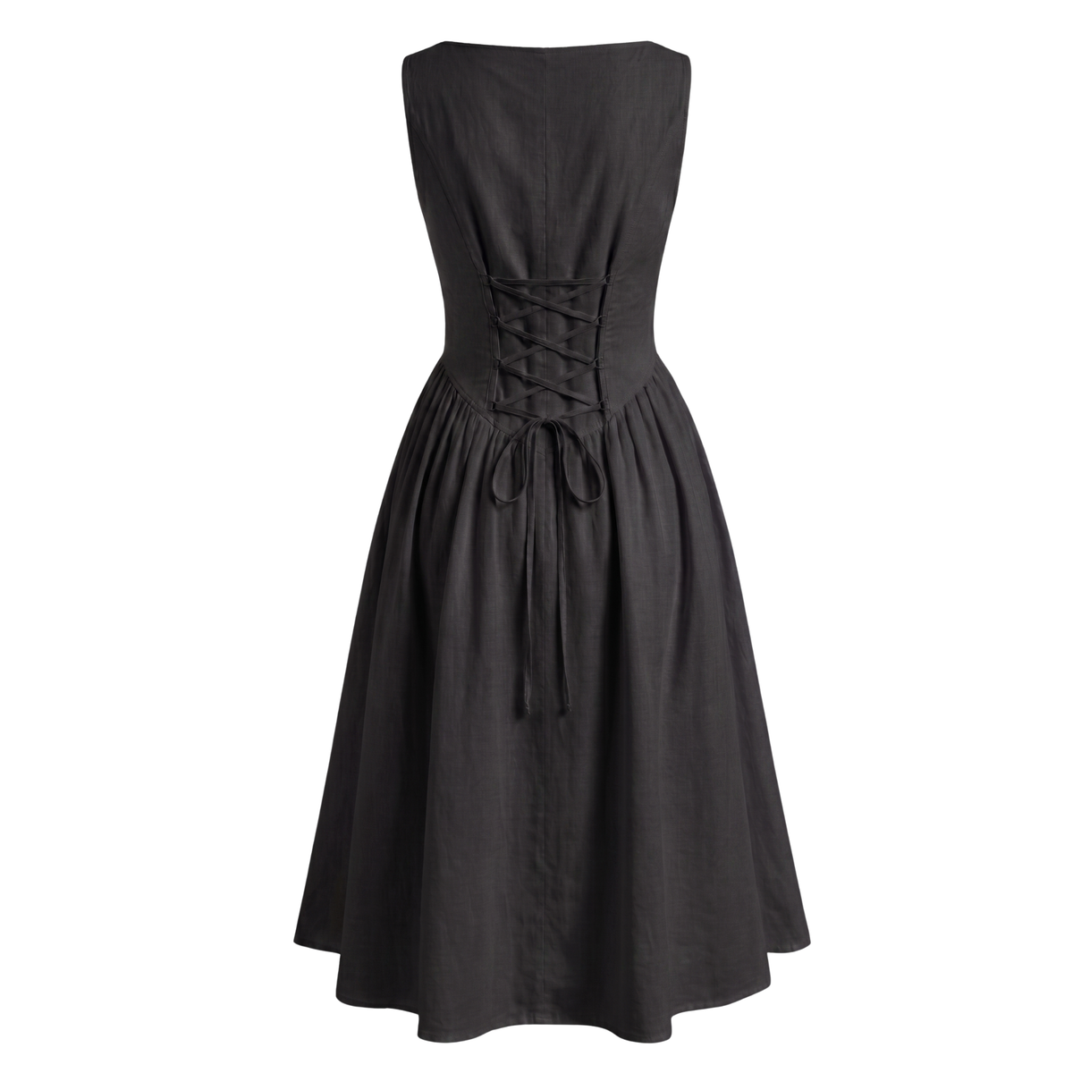 Boat Neck Fit & Flare Midi Dress
