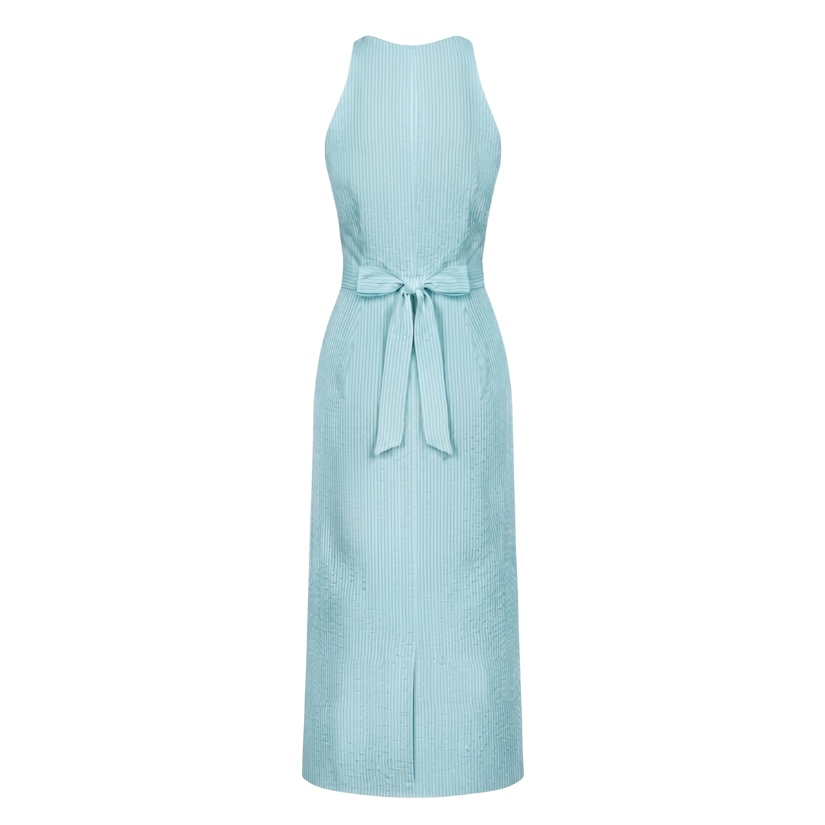 Aqua Halter Midi Dress