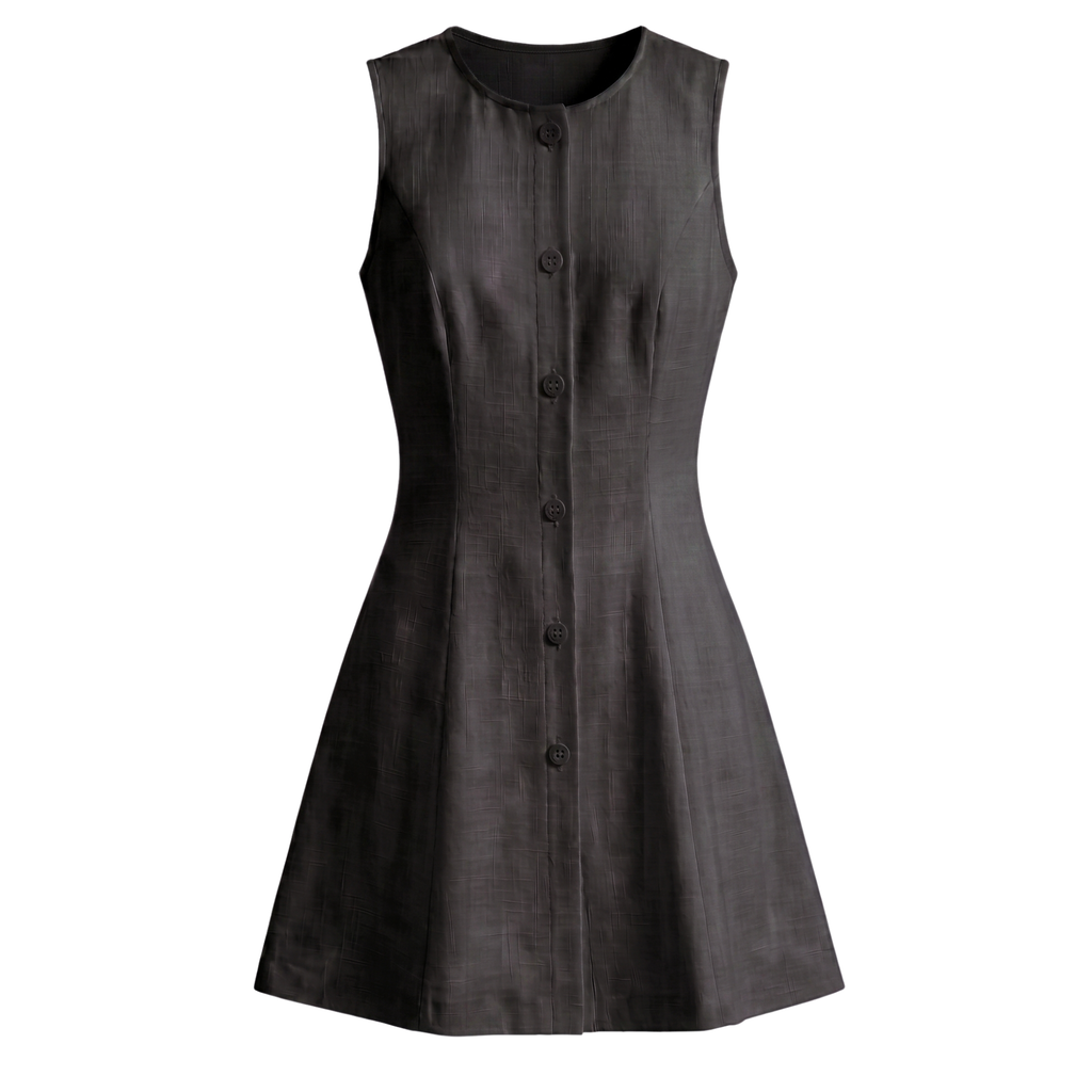 Button Front Mini Dress