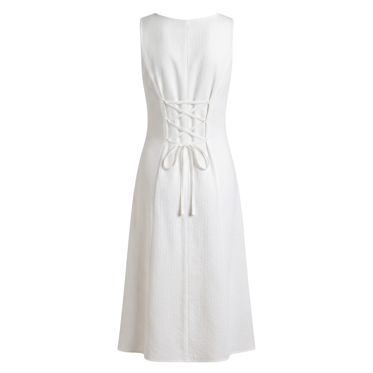 Stripe Front Midi Dress