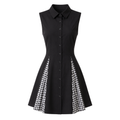 Checks Panel Short Shirt Dress