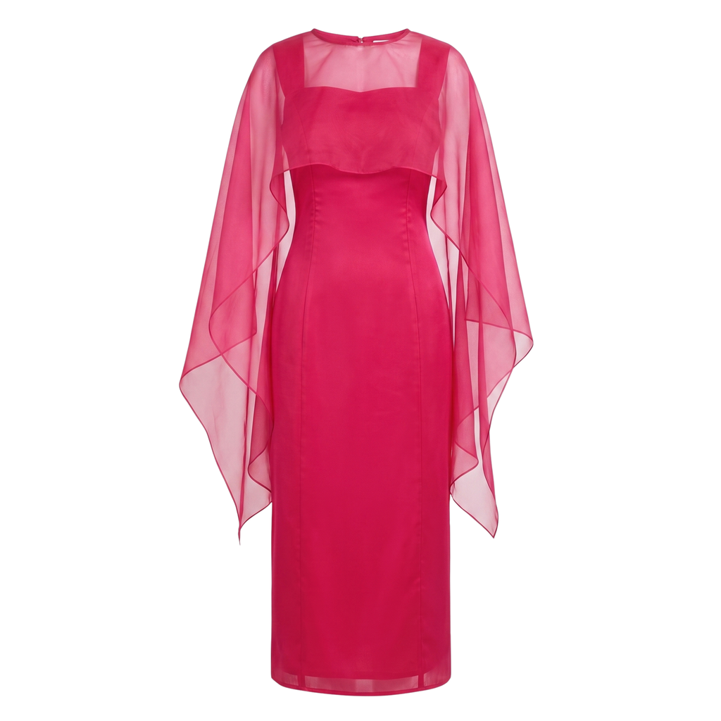 Rani Pink Midi Dress- Festive Edit