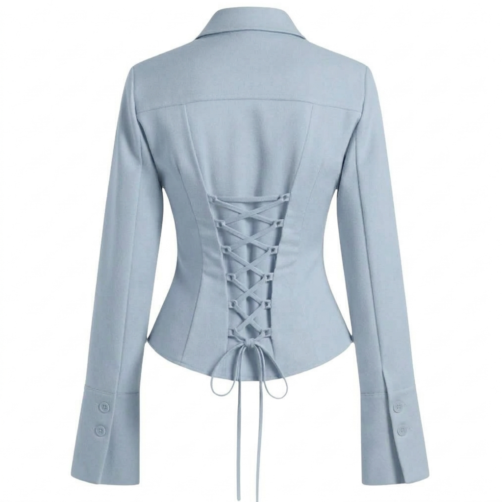 Cotton corset back shirt