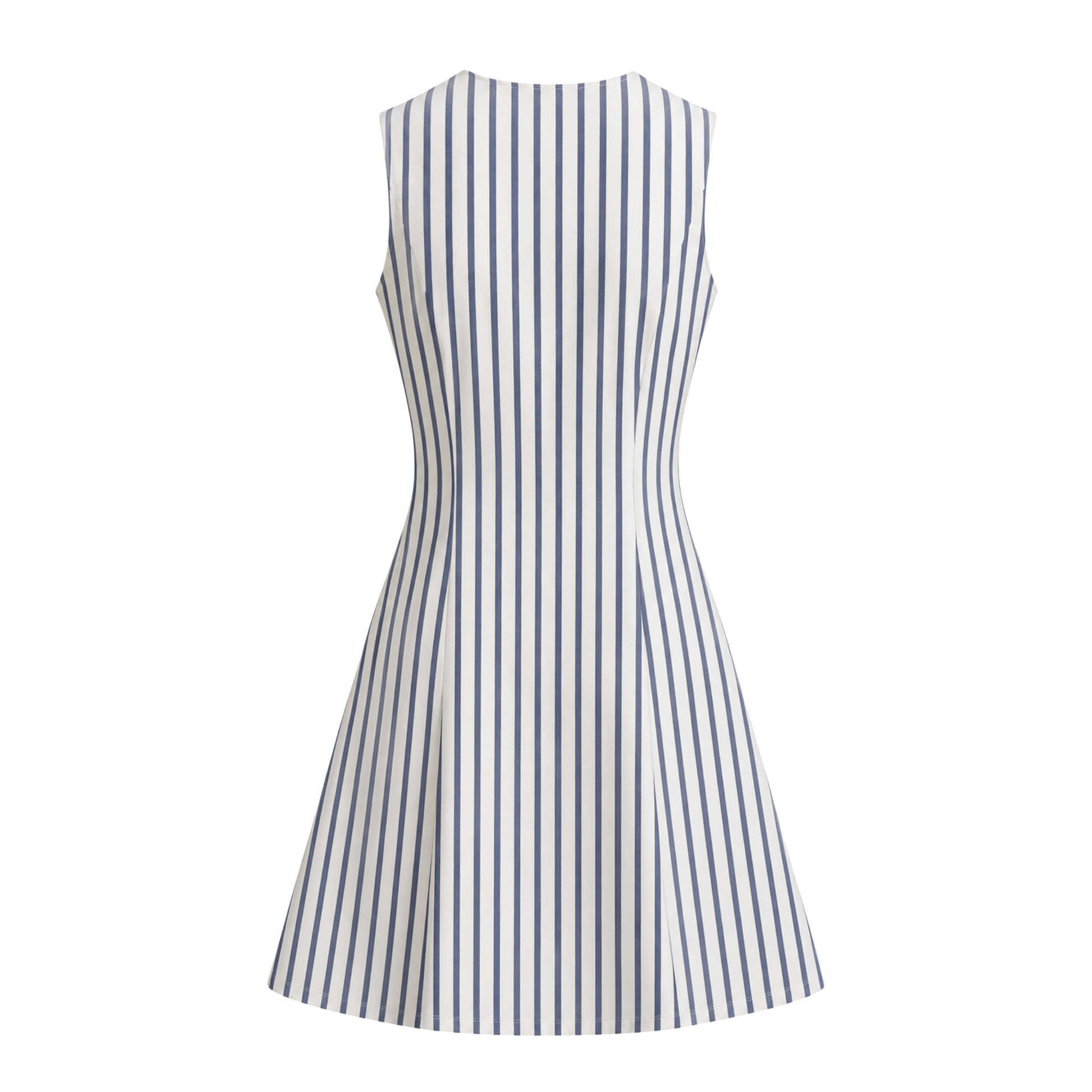 Button Front Mini Dress- Stripe