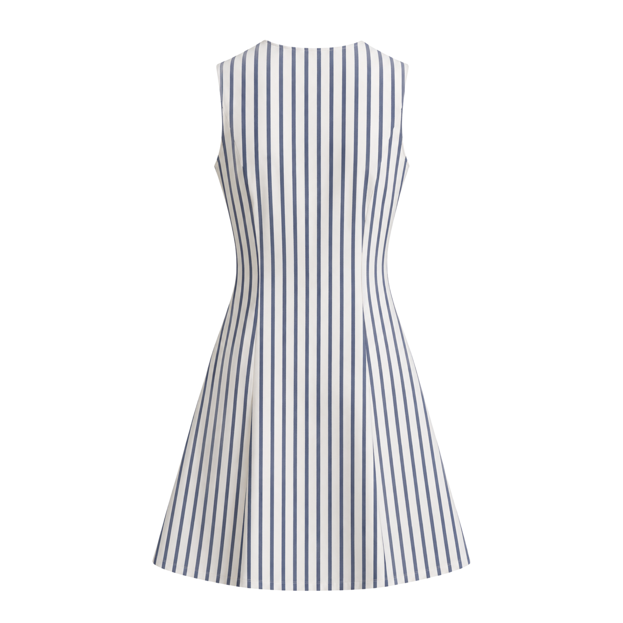 Button Front Mini Dress- Stripe