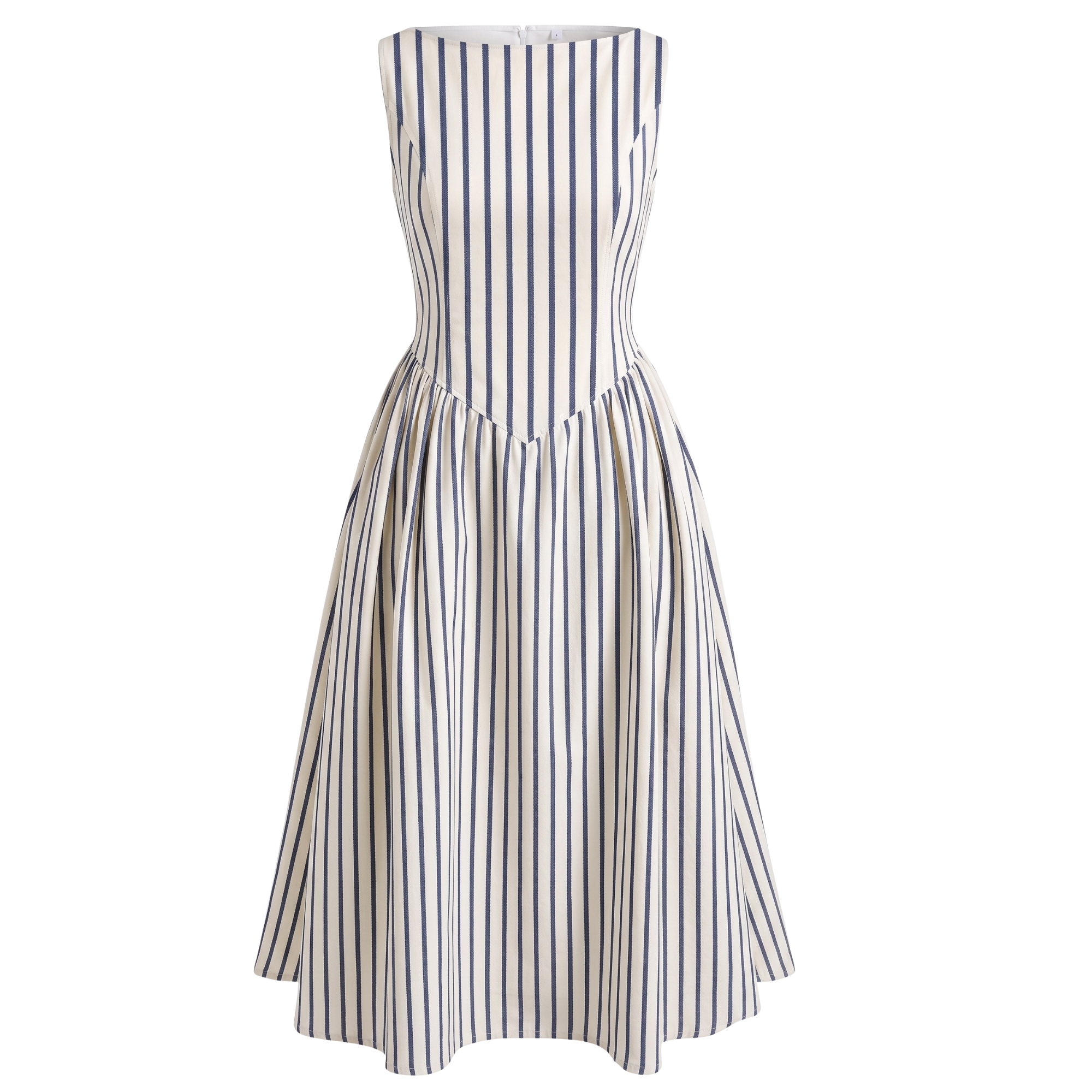 Boat Neck Stripe Dress