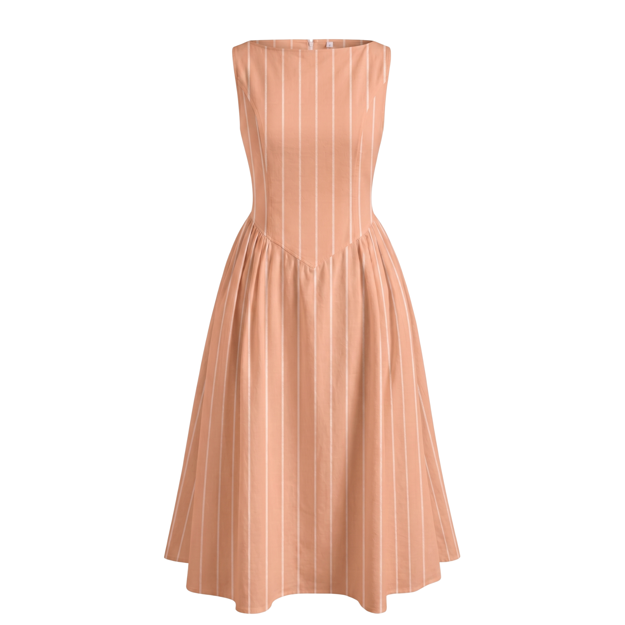 Boat Neck Stripe Dress