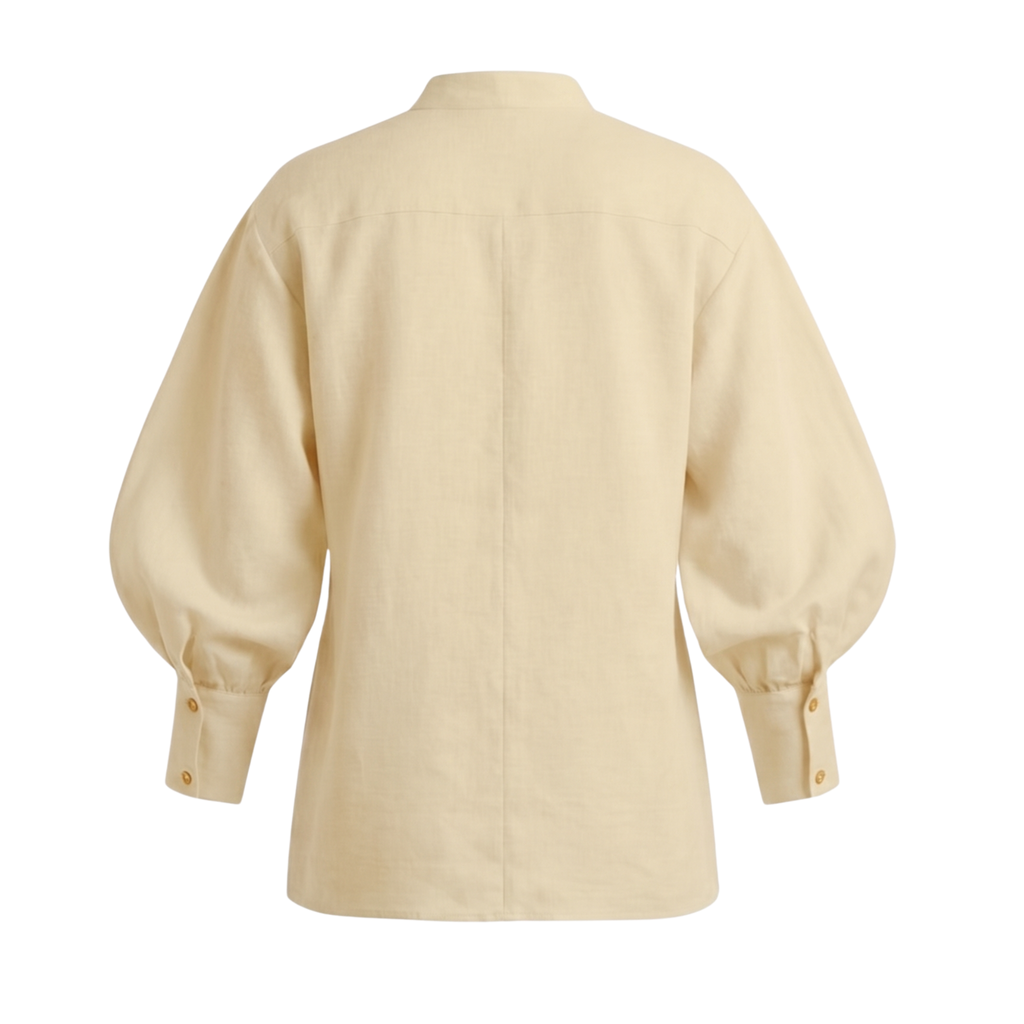 Cotton Balloon Sleeve Shirt