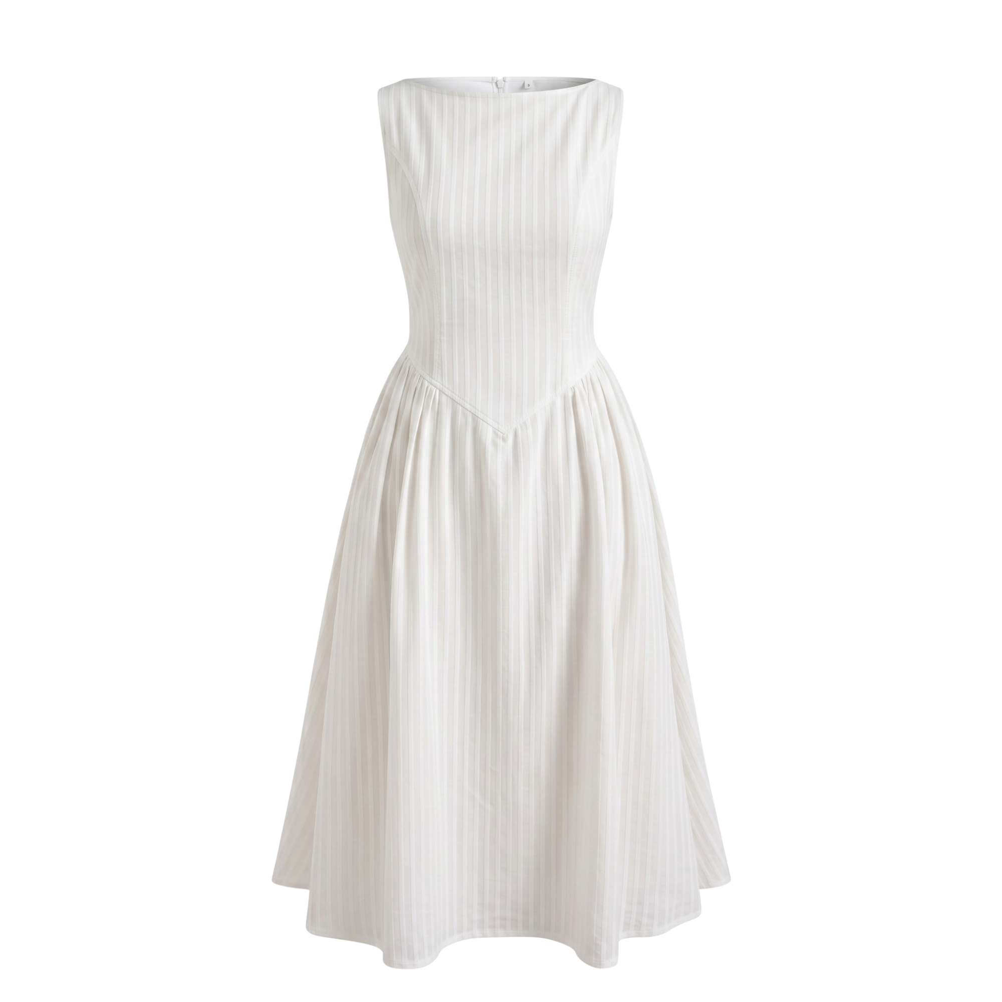 Boat Neck Stripe Dress
