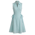 Aqua tie-waist short dress