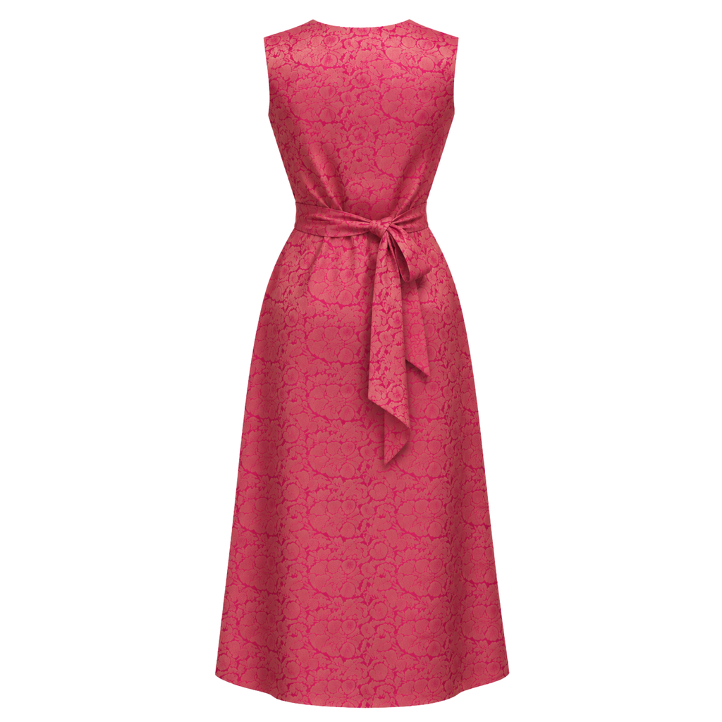 Brocade Square Neck Dress