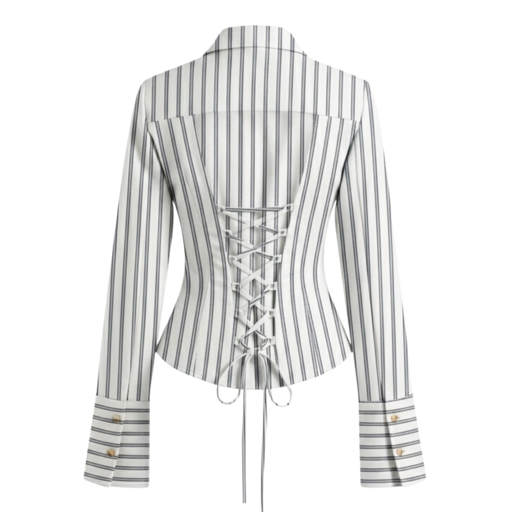 Fitted Stripe Button-Down Shirt