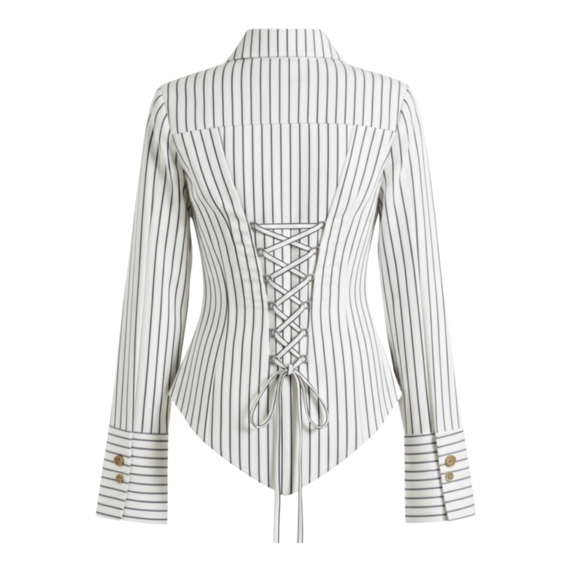 Fitted Stripe Button-Down Shirt