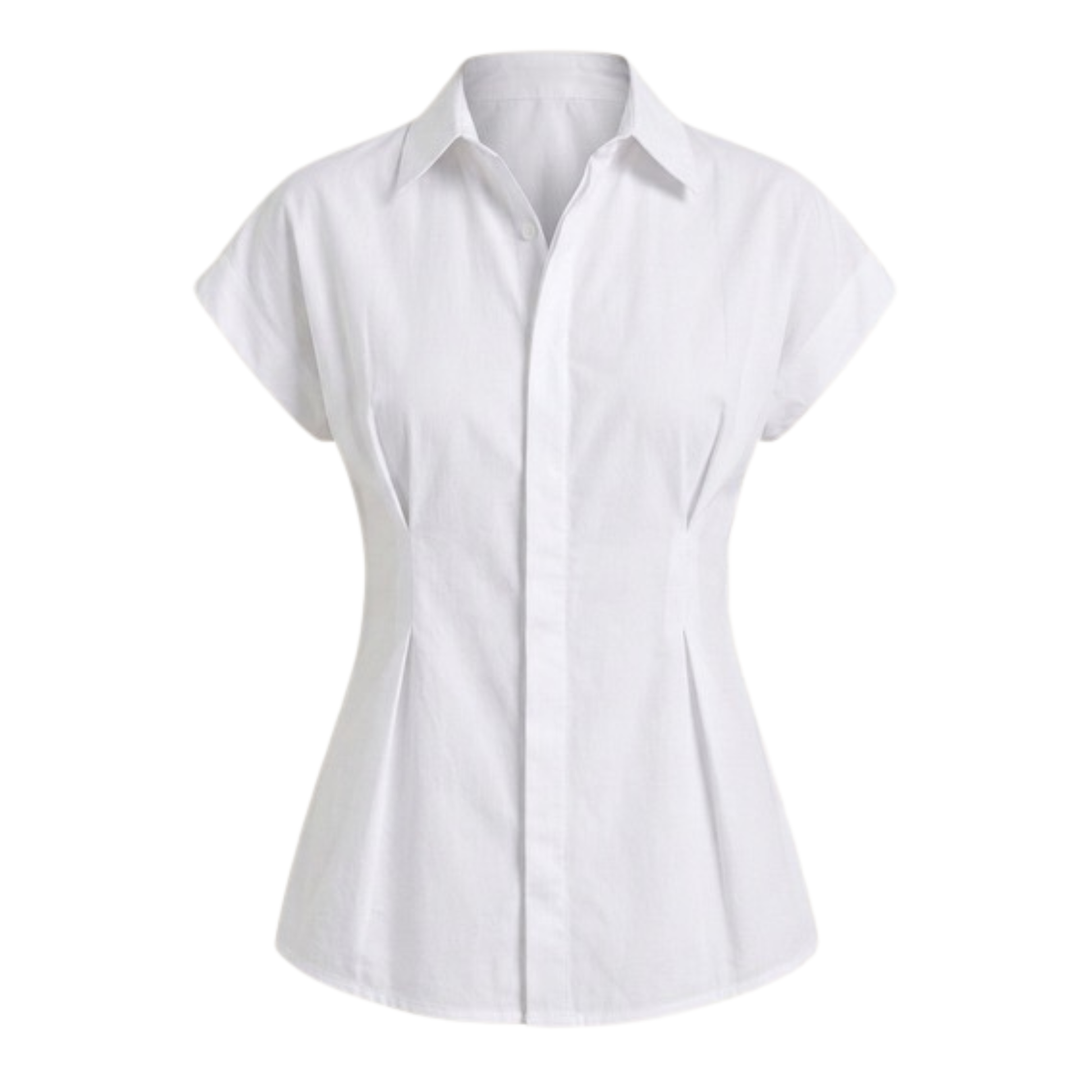 Women’s Solid Cap Sleeve Shirt Top-Linen