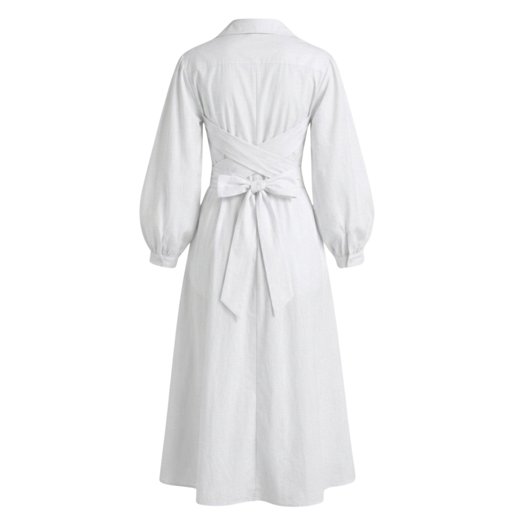 Linen wrap dress