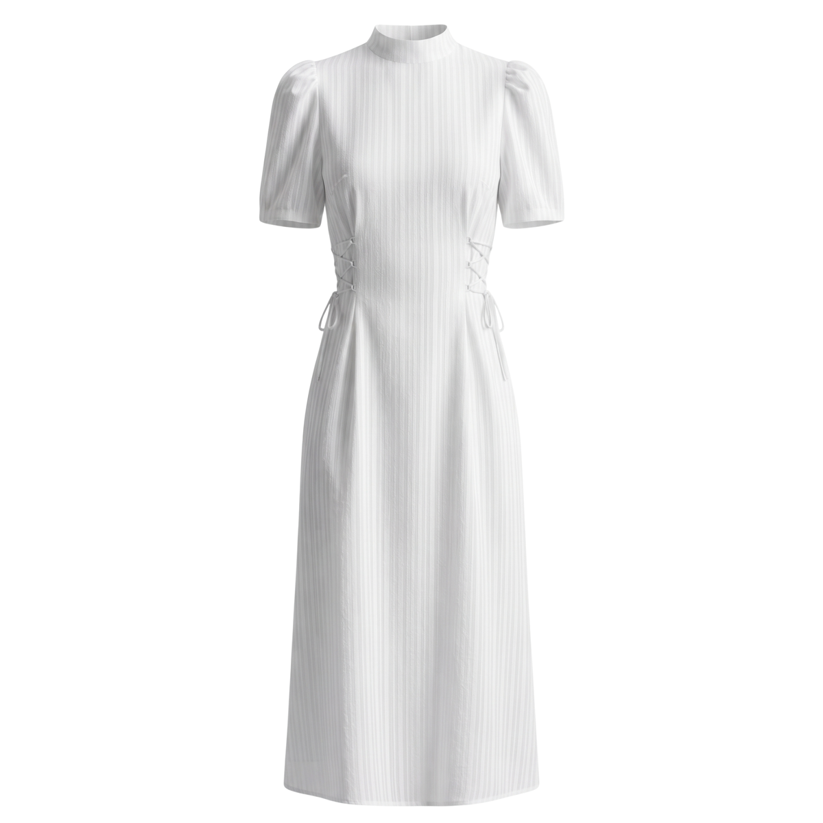 Stripe Structured Dress – Midi