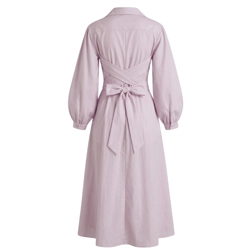 Cotton wrap dress