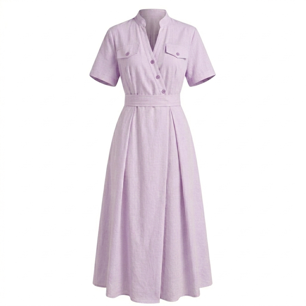 Cotton shirt dress
