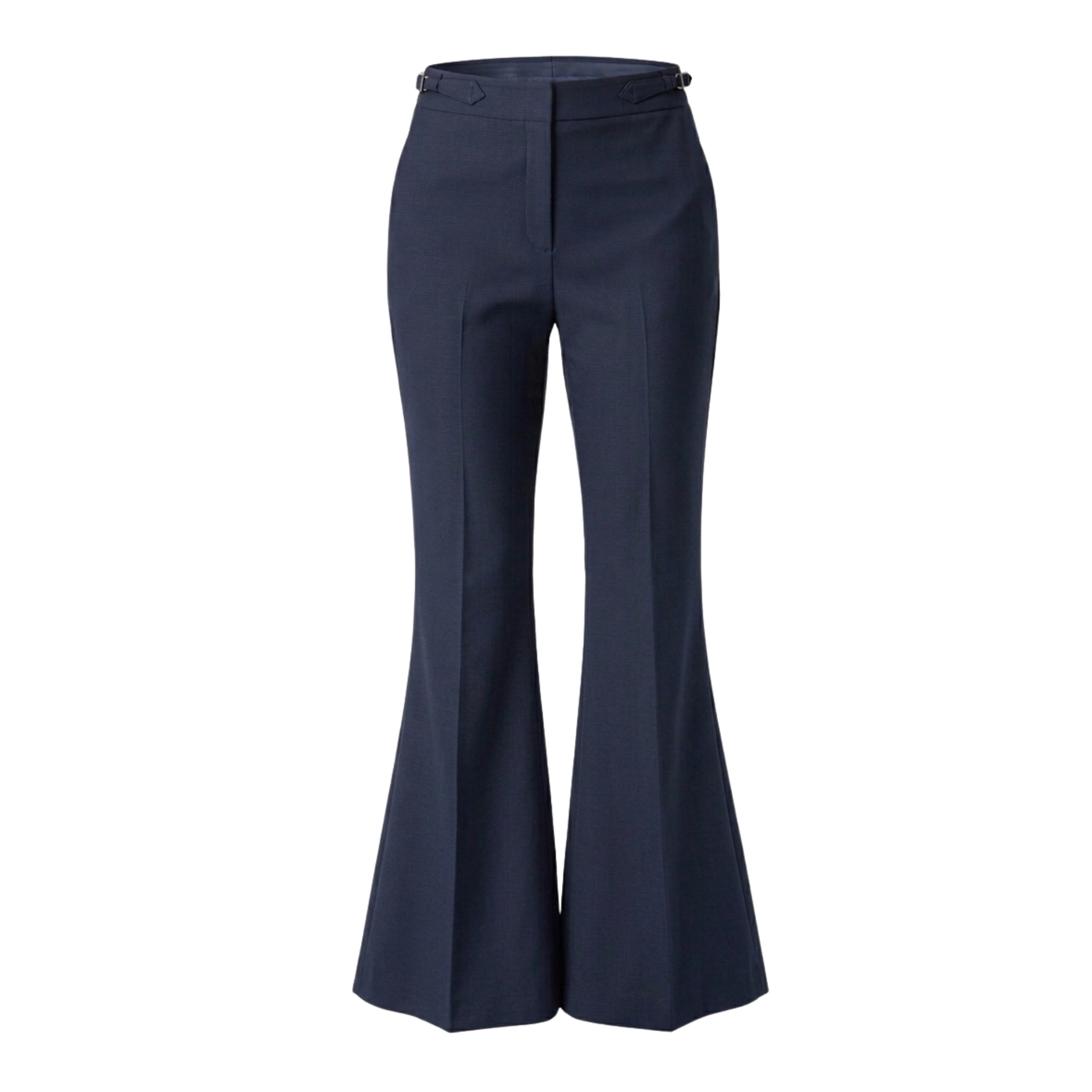 Women's Navy Blue Flared Trousers