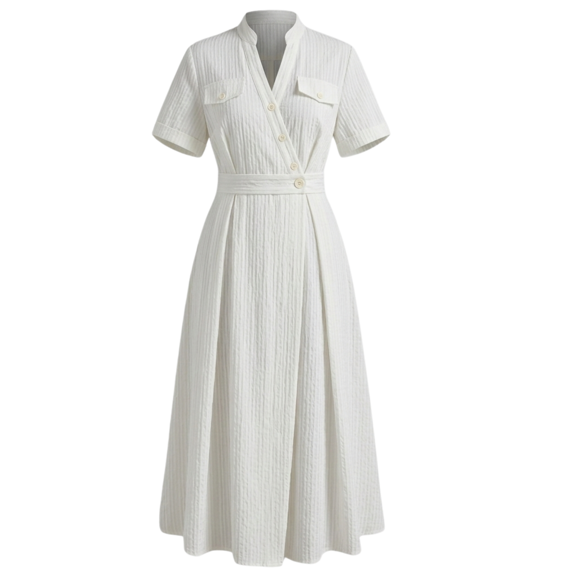 Stripe shirt dress