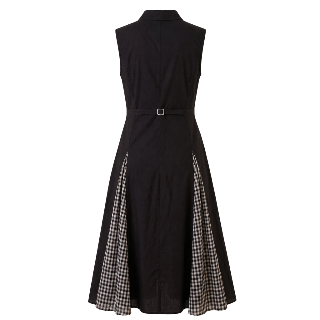 Checks Panel Shirt Dress