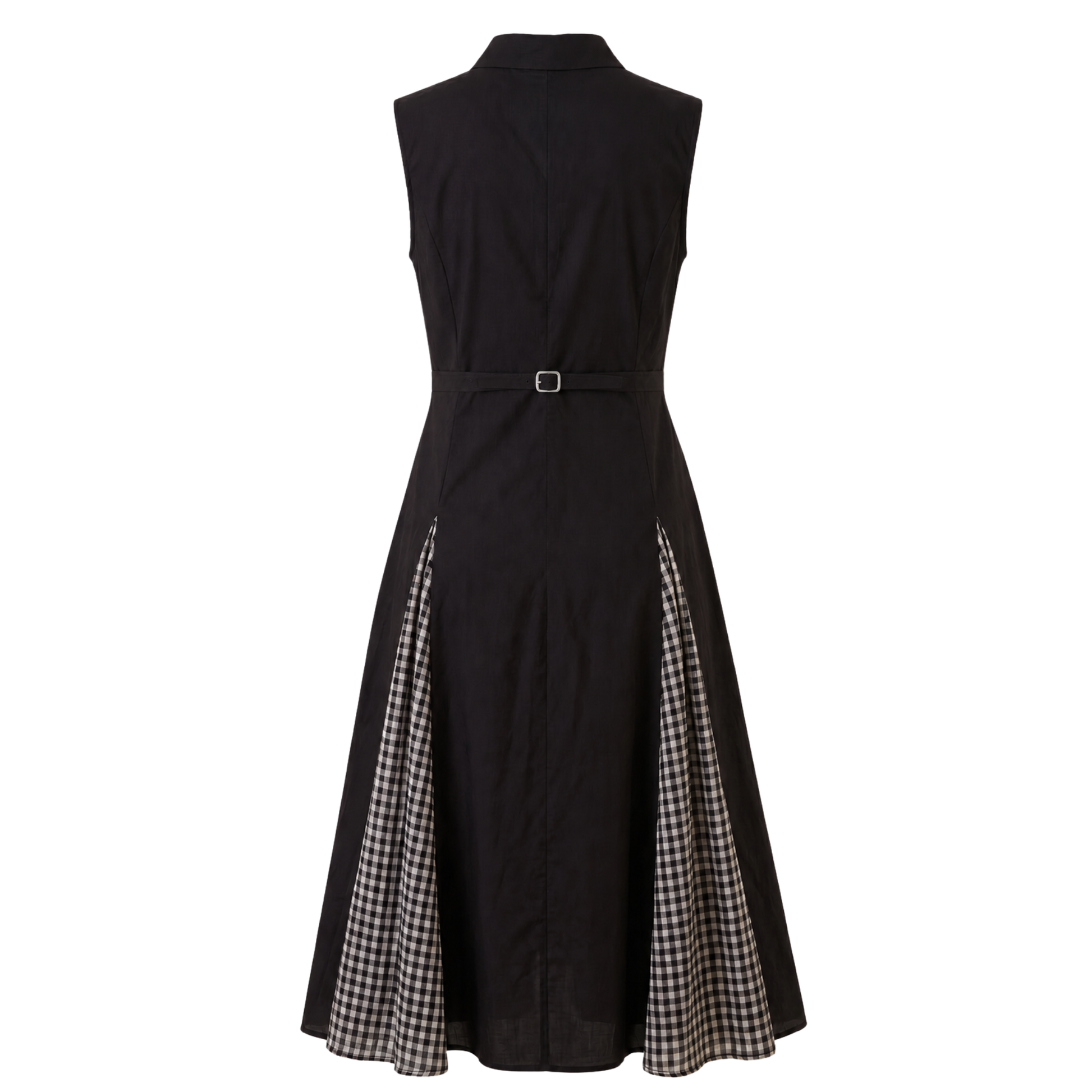 Checks Panel Shirt Dress