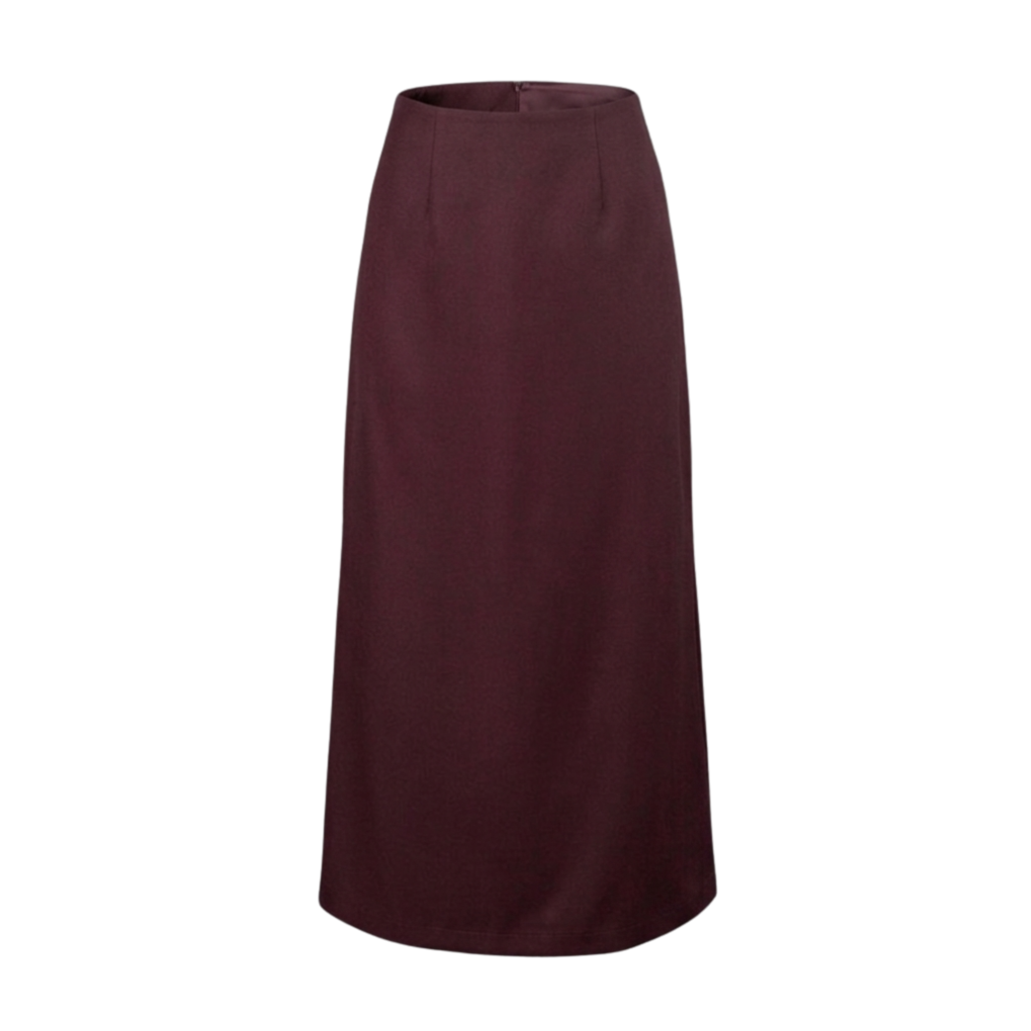 Women's Maroon Midi Skirt