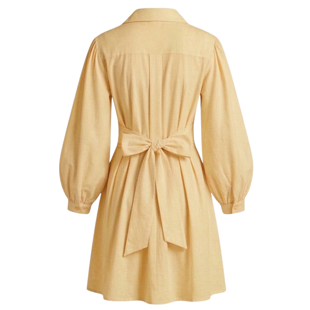 Linen wrap short dress