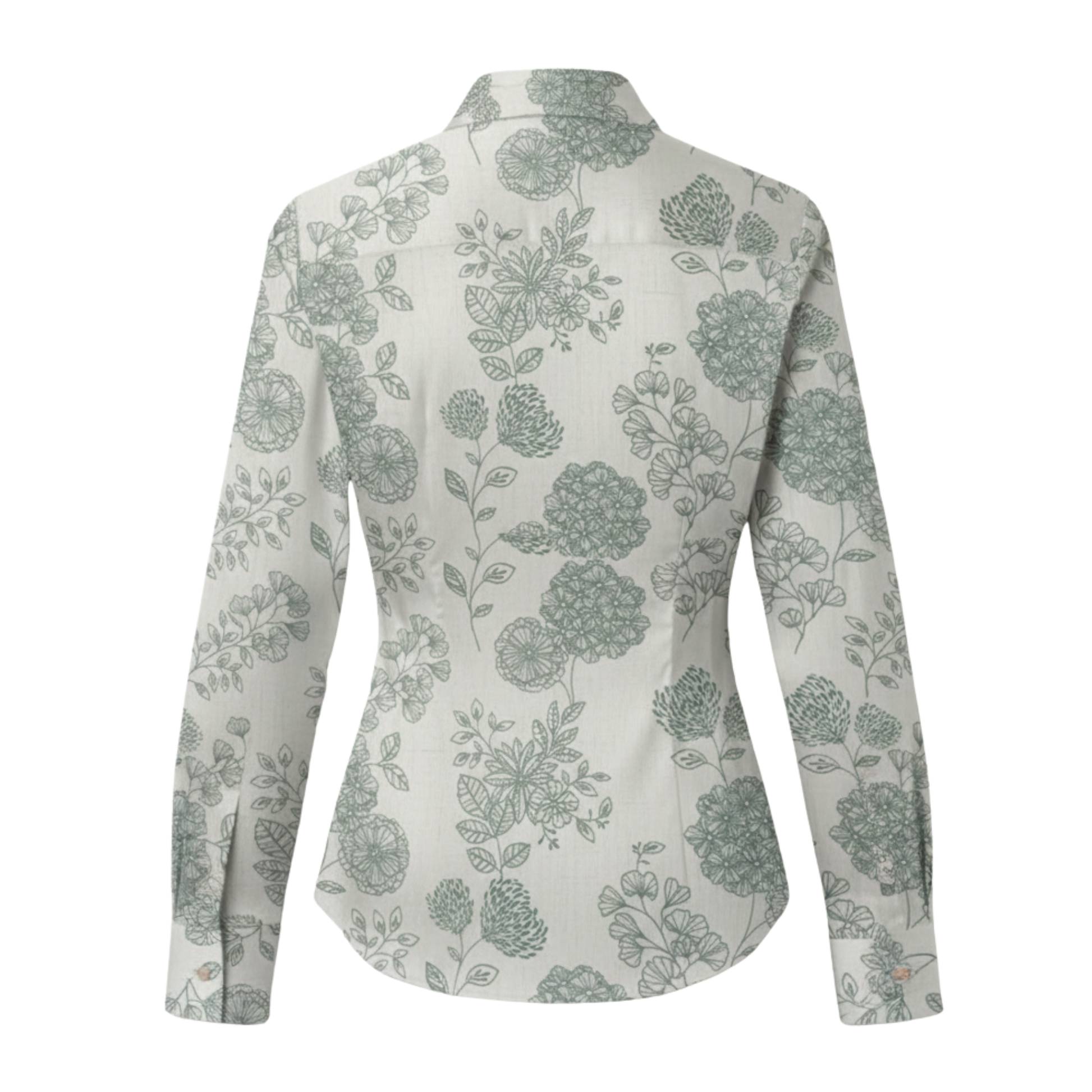 Sheer fitted floral shirt