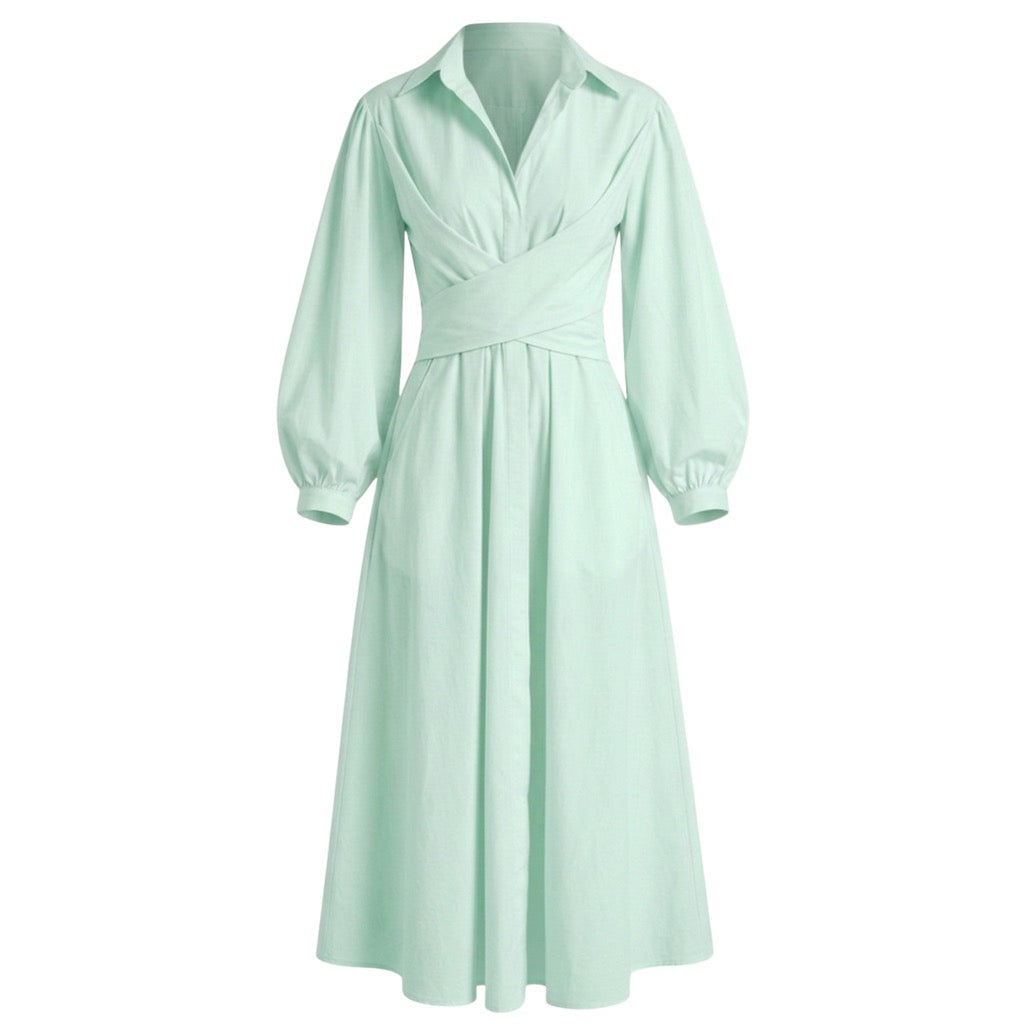 Linen wrap dress