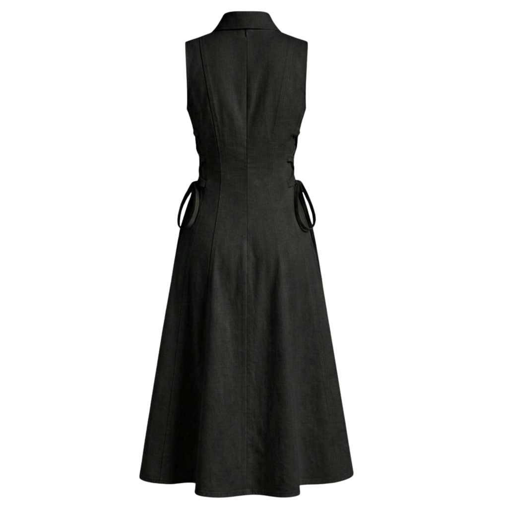 Cotton tie-waist dress