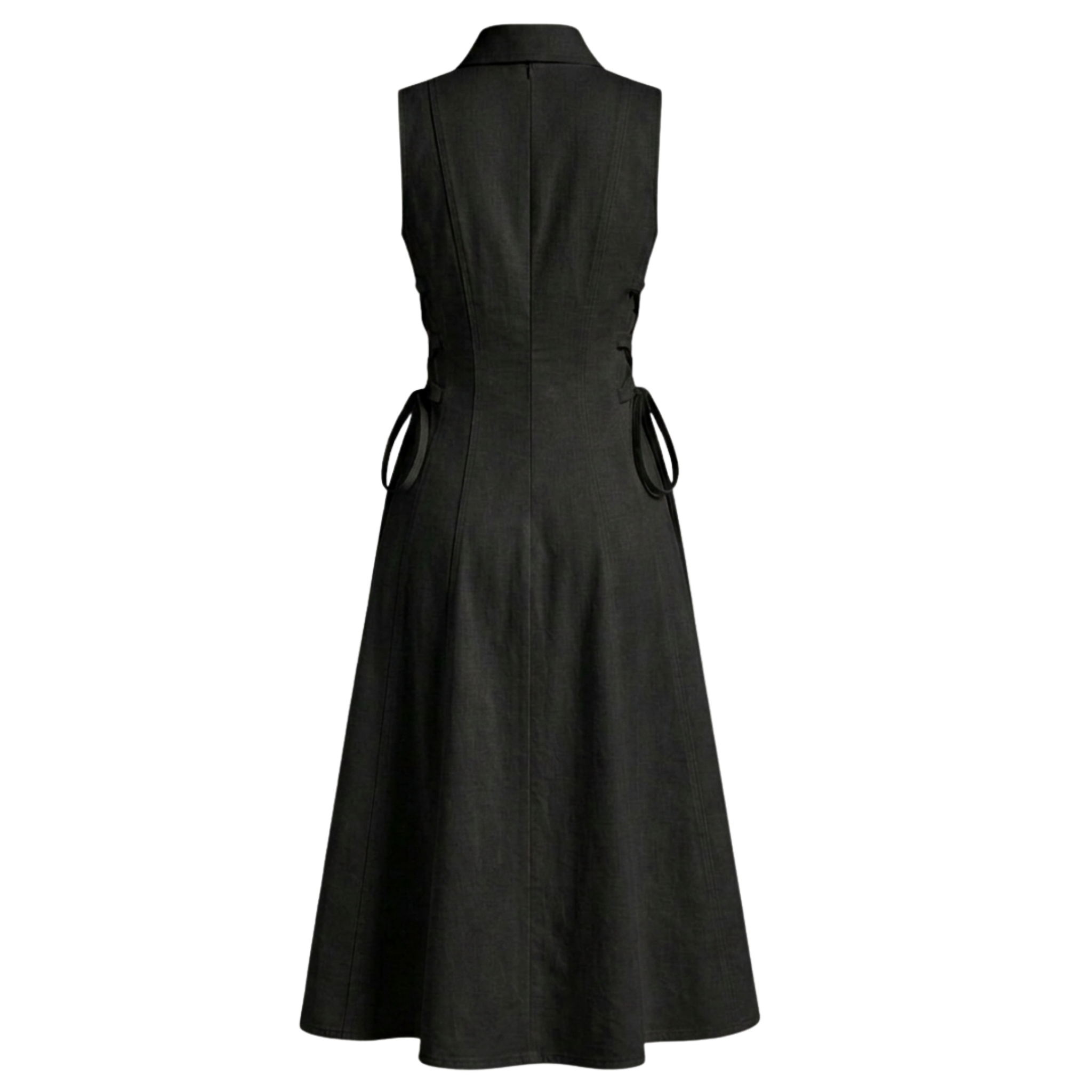 Cotton tie-waist dress