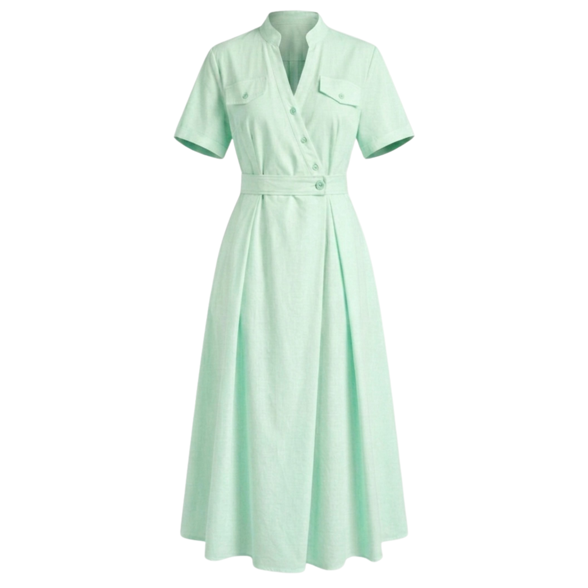 Linen shirt dress