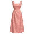 Brocade Square Neck Dress