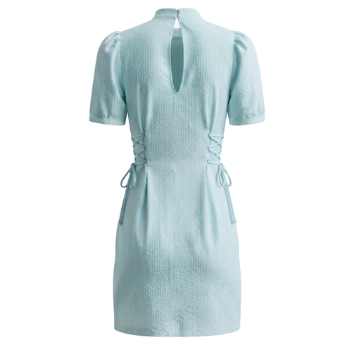 Aqua Structured Mini Dress