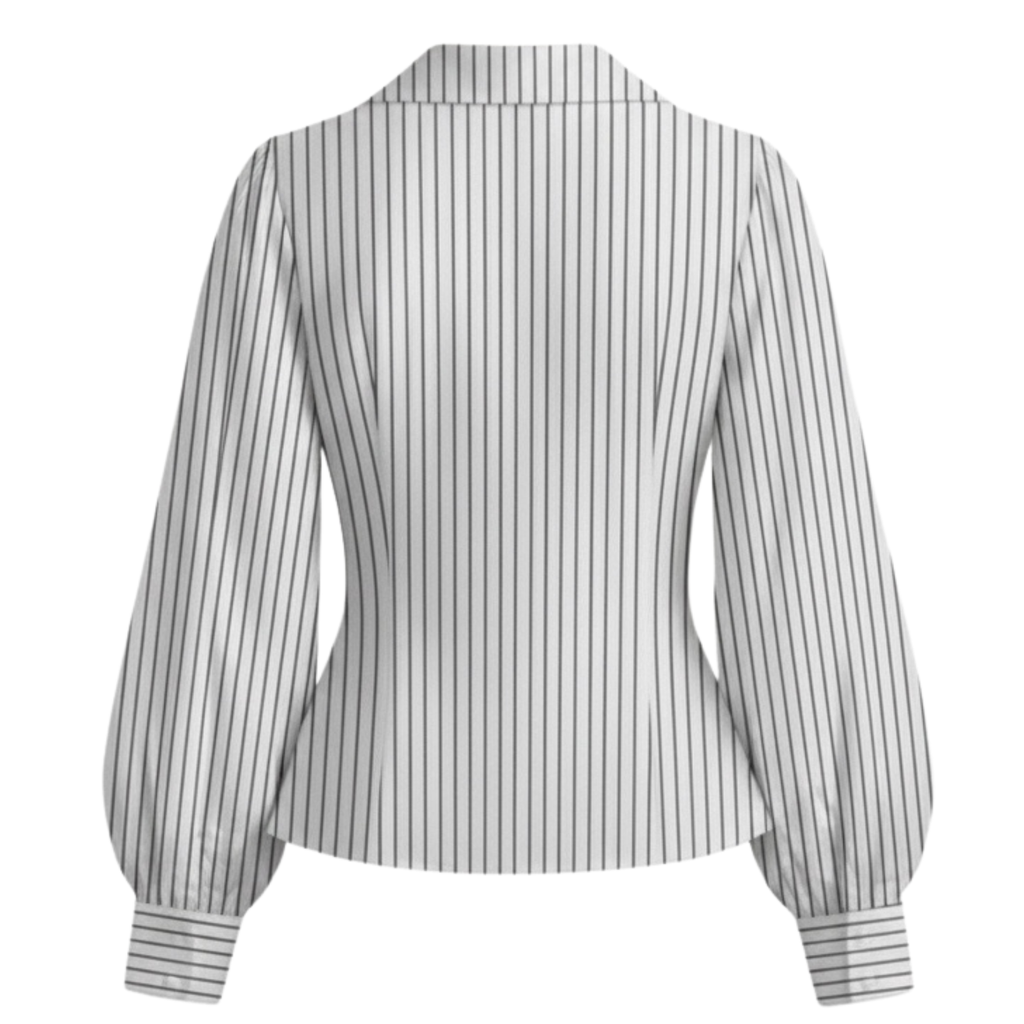 Stripe Puff Sleeve Shirt