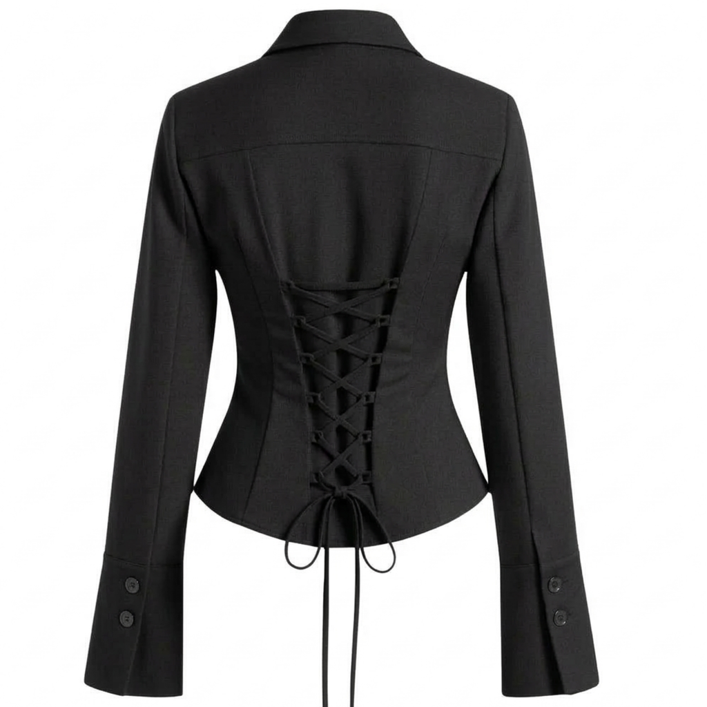 Cotton corset back shirt