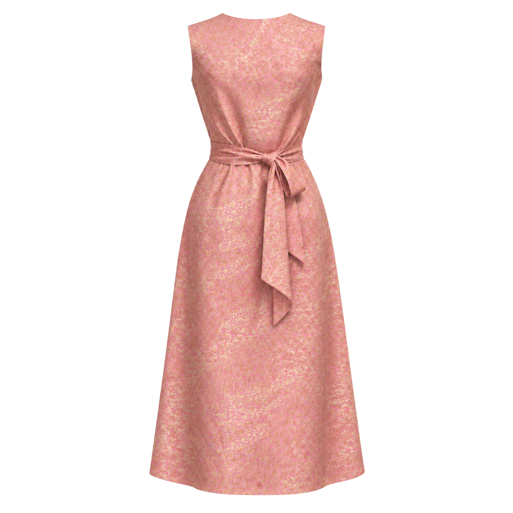 Brocade Square Neck Dress