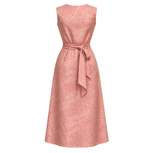 Brocade Square Neck Dress