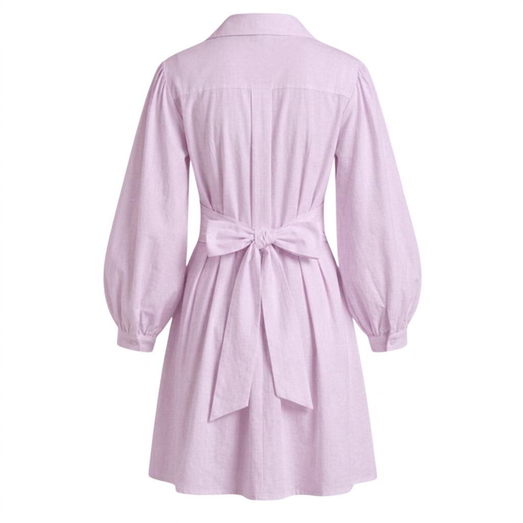 Cotton wrap short dress