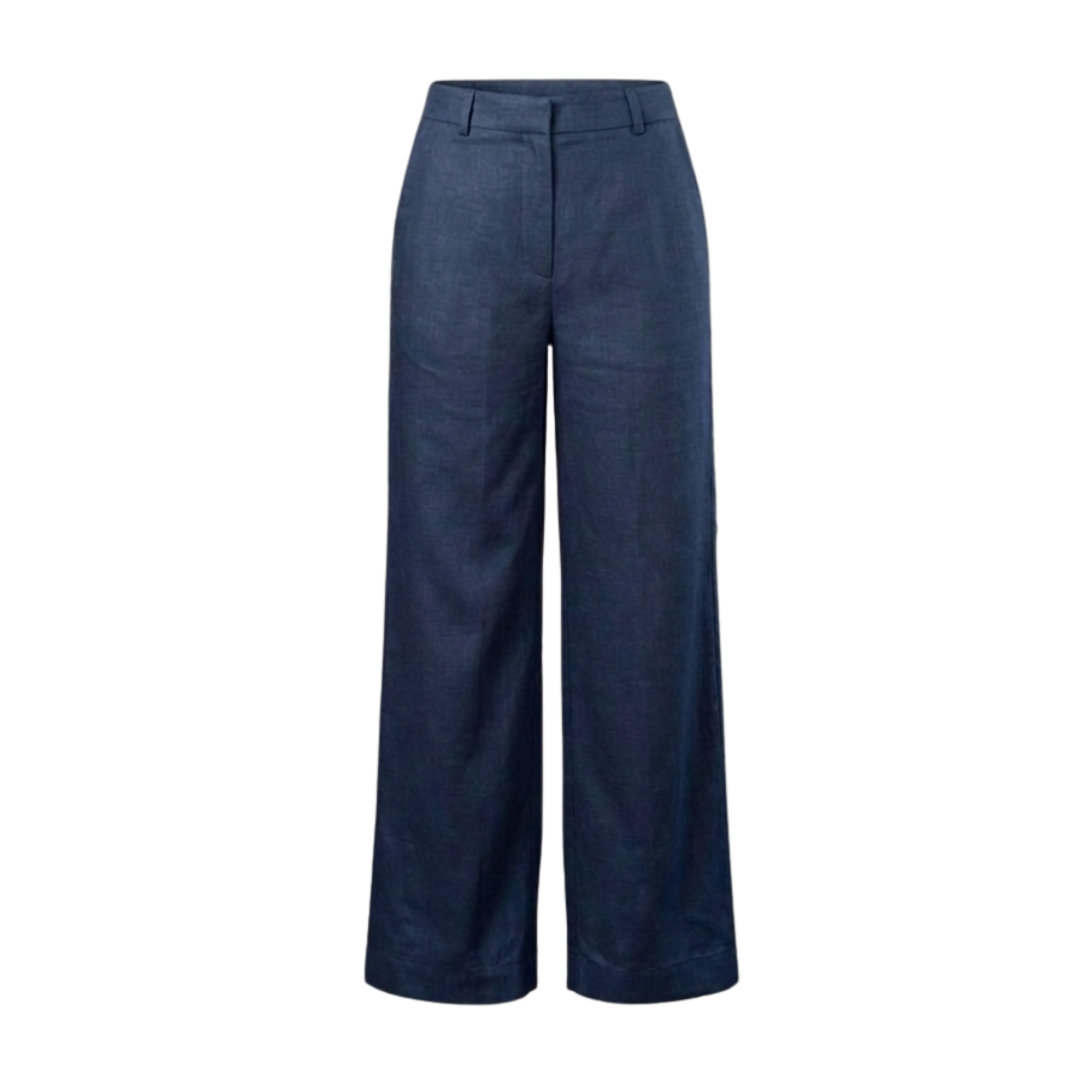 Women's Navy Blue Straight Leg Trousers