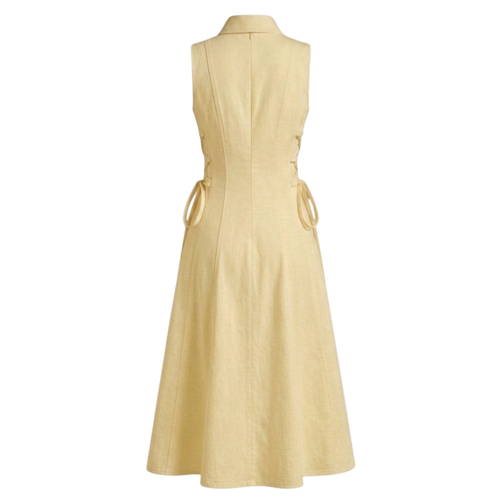 Cotton tie-waist dress