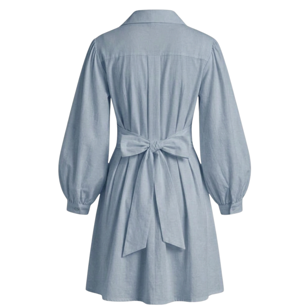 Cotton wrap short dress