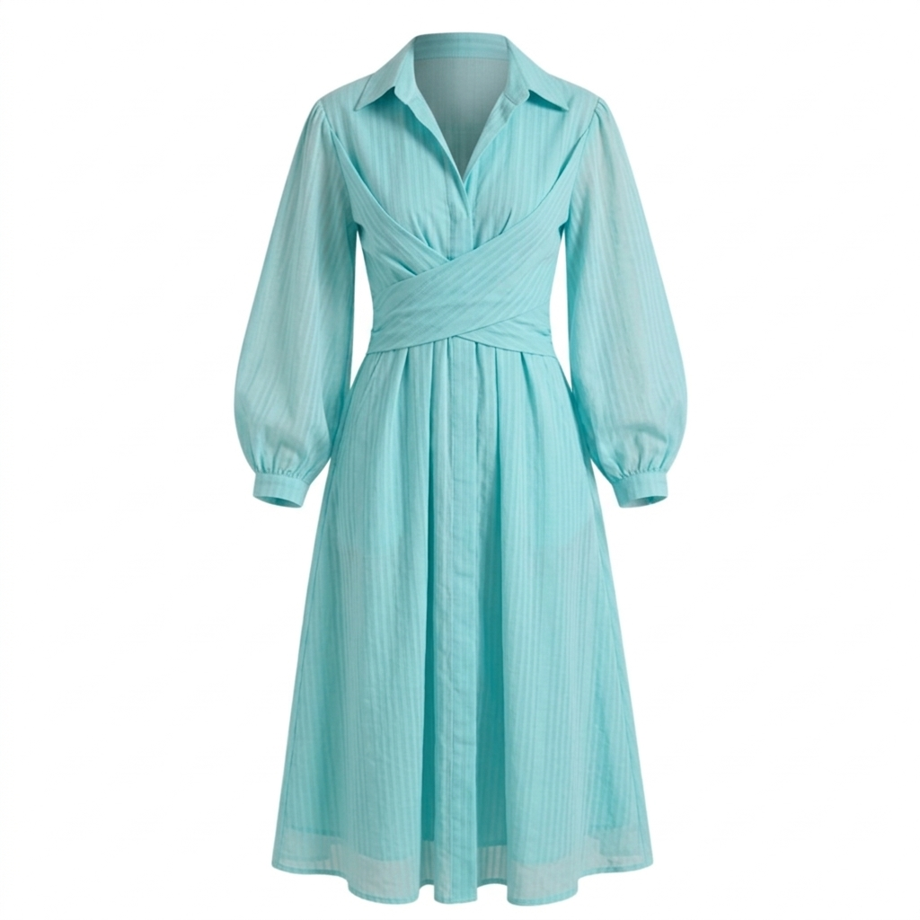 Aqua wrap dress
