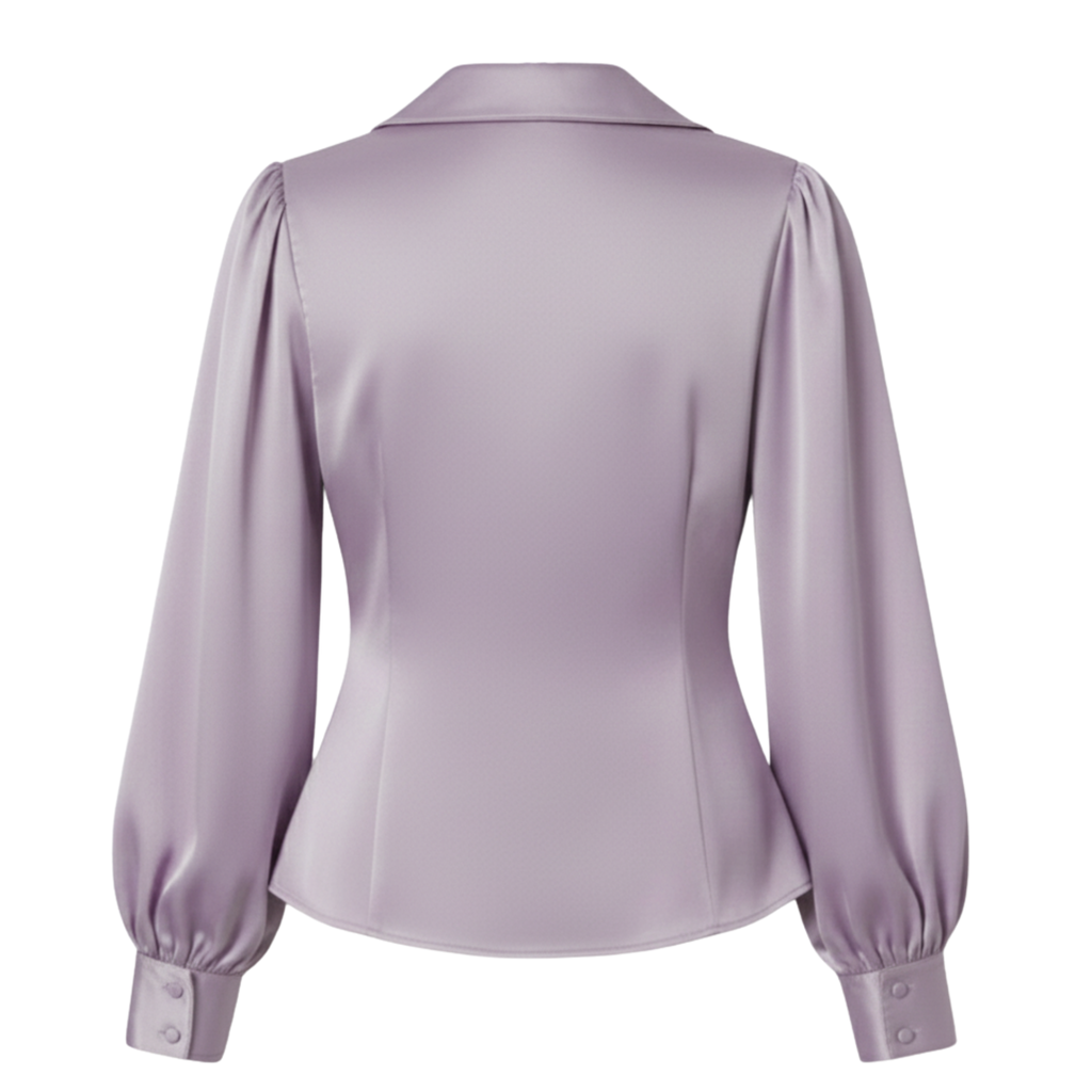 Satin Statement Collar Shirts